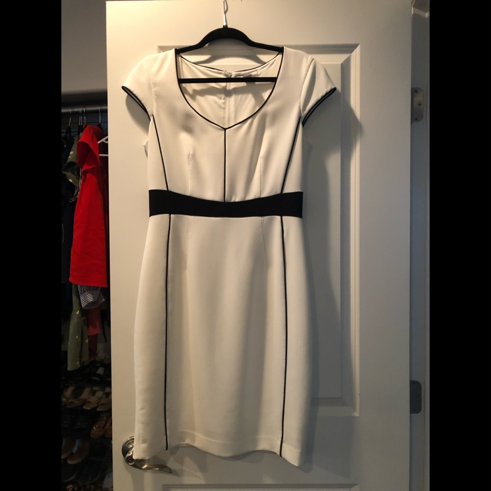 H&M Formal fitted white and black dress